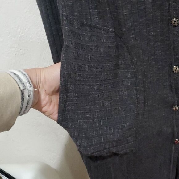 Anthro Michael Stars Long Sweater Cardigan with Pockets One Size M - Picture 3 of 11